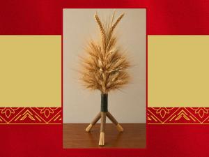 woven sheaf of wheat