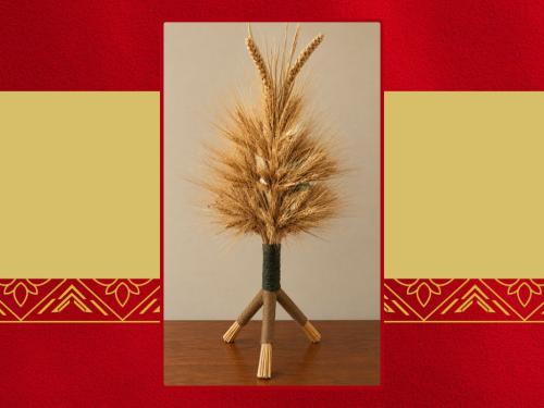 woven sheaf of wheat