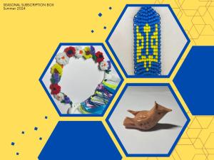 Promotional graphic with depictions of the included crafts