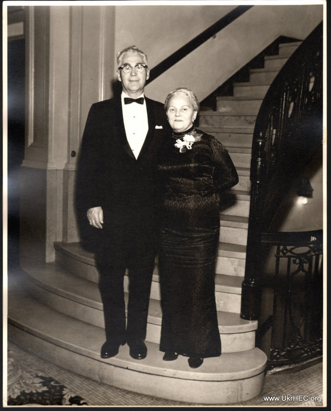 Vasyl' and Liudmyla Serdiuk at New Year's celebration