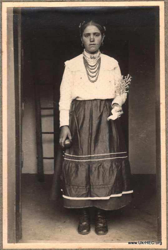 Woman in village dress