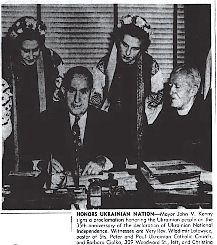 Jersey City honors 1918 proclamation of Ukrainian independence