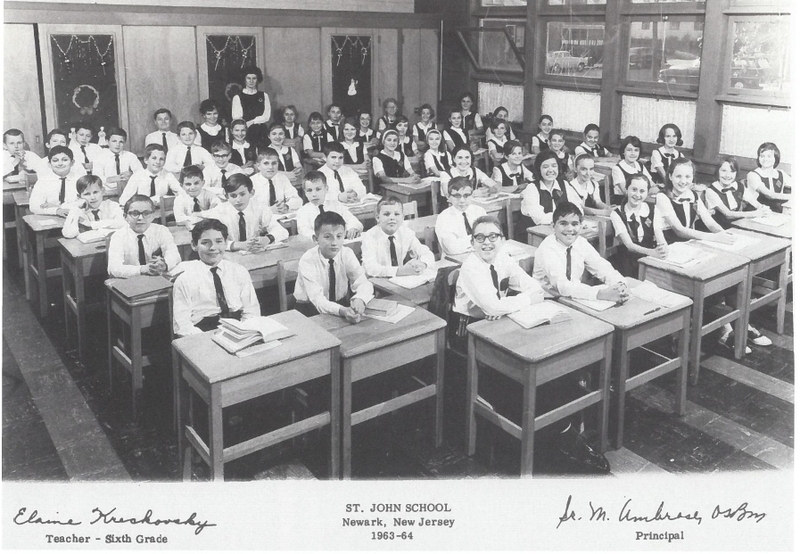St. John the Baptist School, Grade 6 class photo for the 1963-64 school year
