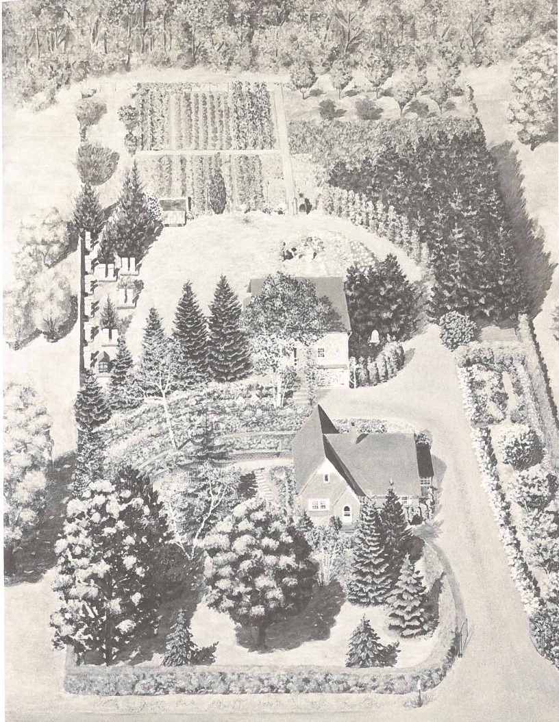 Painting of Myron Surmach's "Surmachivka" estate by Liubomyr Kuzma