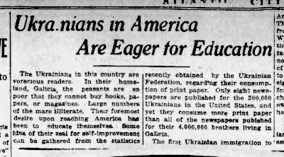 Ukrainians in America Are Eager for Education Ukrainians in America Are Eager for Education