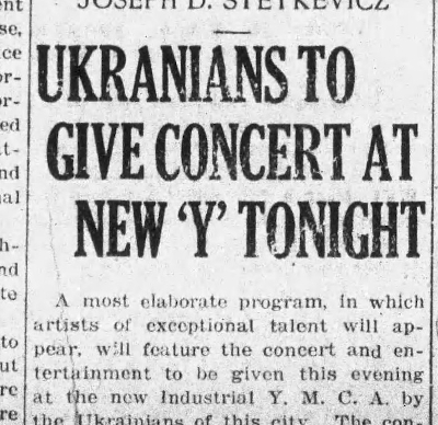 Ukrainians to Give Concert at New 'Y' Tonight Ukrainians to Give Concert at New 'Y' Tonight
