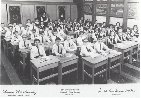 St. John the Baptist School, Grade 6 class photo for the 1963-64 school year