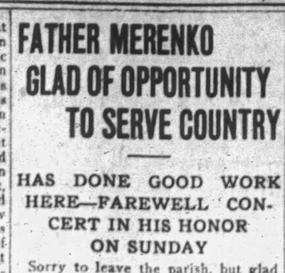 Father Merenko Glad Of Opportunity To Serve Country Father Merenko Glad Of Opportunity To Serve Country
