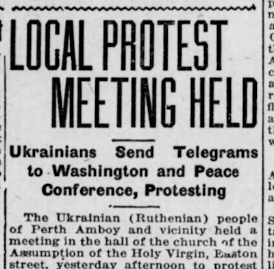Local Protest Meeting Held -- Ukrainians Send Telegrams to Washington And Peace Conference, Protesting Local Protest Meeting Held -- Ukrainians Send Telegrams to Washington And Peace Conference, Protesting