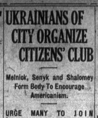 Ukrainians of City Organize Citizens' Club Ukrainians of City Organize Citizens' Club