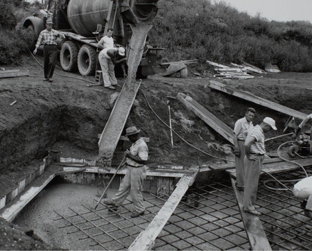 Pouring of the foundation of St. Andrew Memorial Church