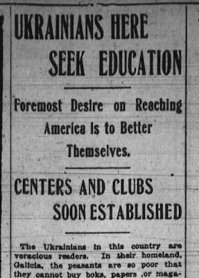 Ukrainians Here Seek Education — Foremost Desire On Reaching America Is to Better Themselves — Centers and Clubs Soon Established Ukrainians Here Seek Education — Foremost Desire On Reaching America Is to Better Themselves — Centers and Clubs Soon Established
