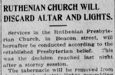 Ruthenian Church Will Discard Altar And Lights Ruthenian Church Will Discard Altar And Lights