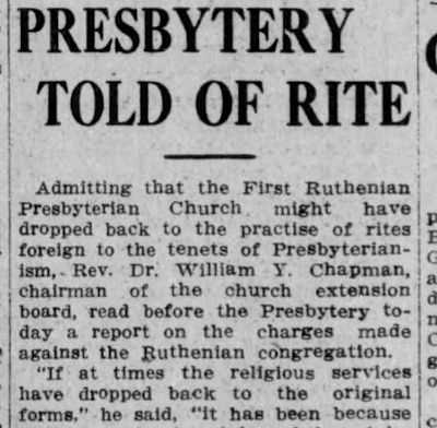Presbytery Told Of Rite Presbytery Told Of Rite