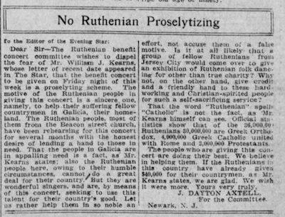 Letter to the Editor: No Ruthenian Proselytizing Letter to the Editor: No Ruthenian Proselytizing
