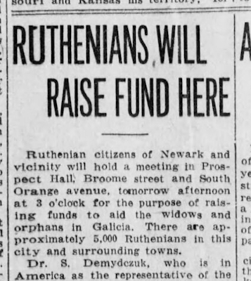 Ruthenians Will Raise Fund Here Ruthenians Will Raise Fund Here