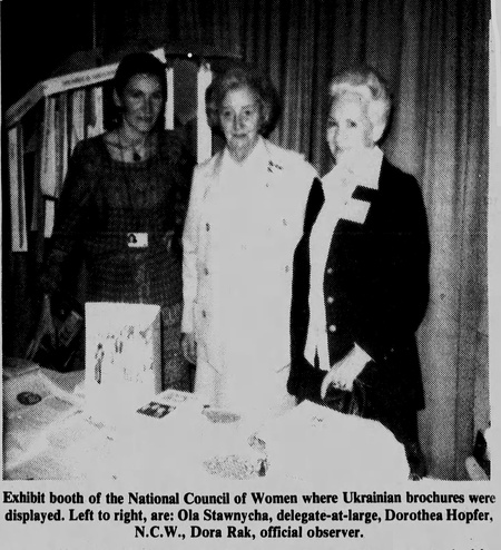 Dora Rak at the National Council of Women